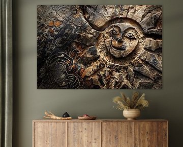 Houten zonnesculptuur