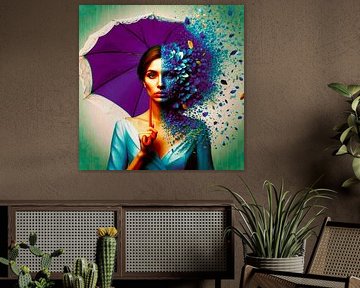 Half sun and half rain with blue hydrangeas. Summer 2024 ! ( 3 ) by Ineke de Rijk