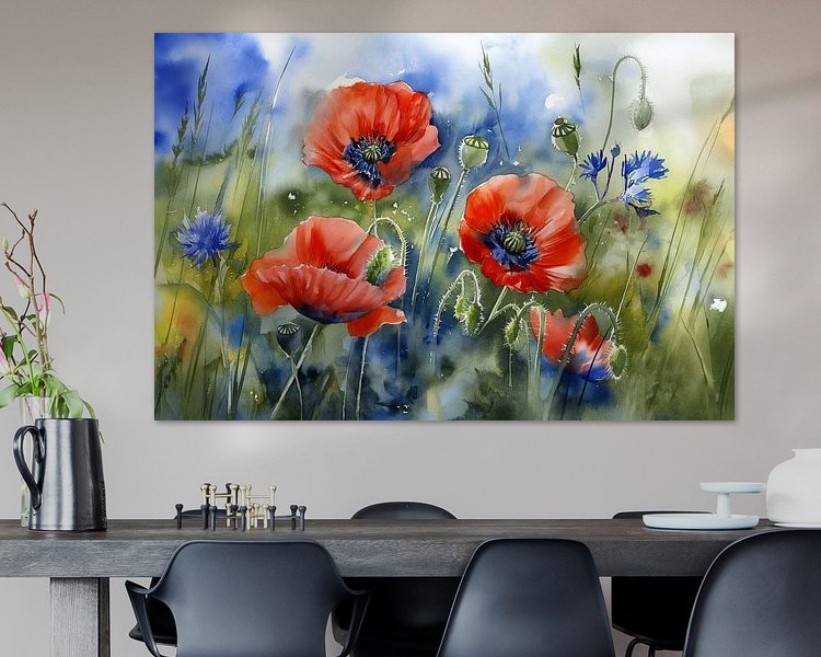 Voorbeeld van het werk in een kamer