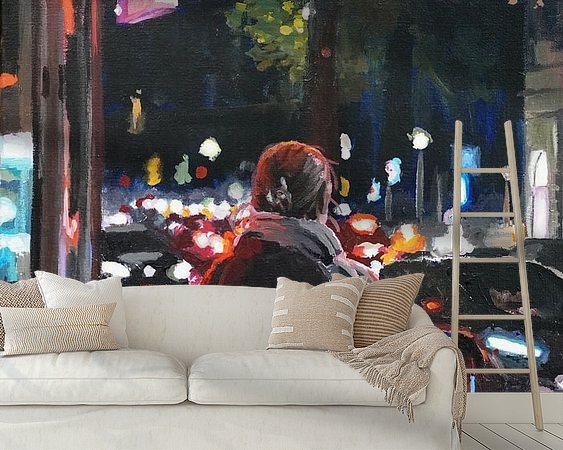 Voorbeeld van het werk in een kamer