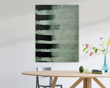 Groen, modern en abstract minimalisme van Japandi Art Studio