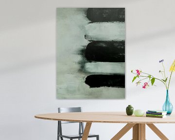 Groen, modern en abstract minimalisme van Japandi Art Studio