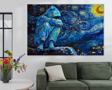 Portrait starry night by Egon Zitter