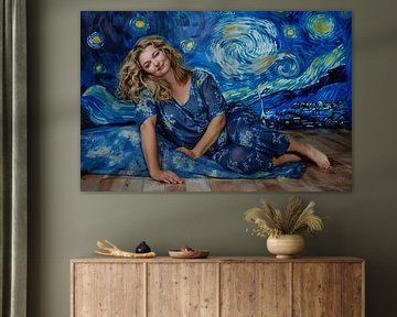 Portrait starry night by Egon Zitter