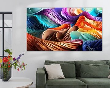 Plastic met kleuren van Mustafa Kurnaz