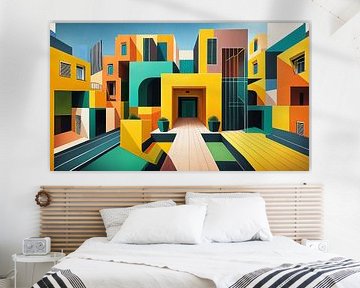 Stad met architectuur en kleuren van Mustafa Kurnaz
