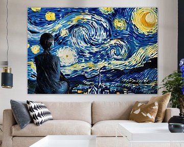 under the starry night