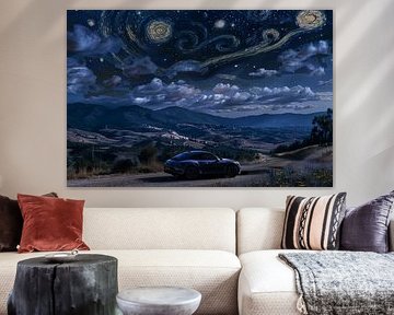under the starry night