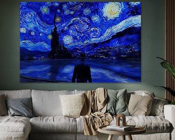 under the starry night