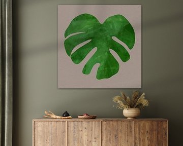 Tropische zomervibes. Monstera palmblad nr. 4 van Dina Dankers