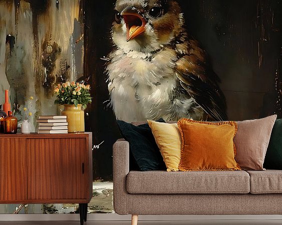 Voorbeeld van het werk in een kamer