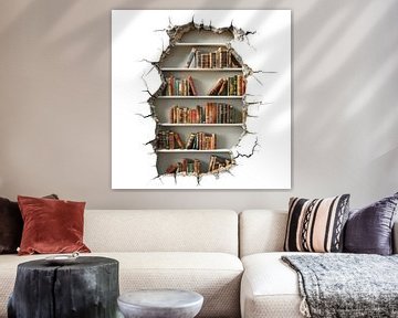Boekenkast in de muur van TheXclusive Art