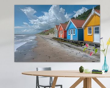 Strandhuisjes in Domburg van PixelPrestige