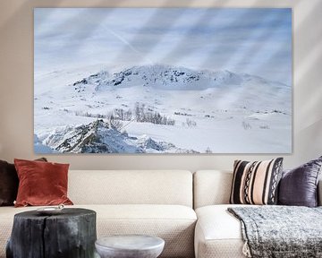 Noors hooggebergte, besneeuwde bergen en landschap van Martin Köbsch