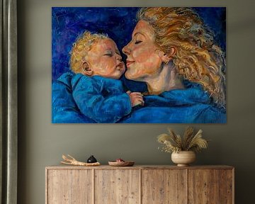 portrait pittoresque mère et enfant sur Egon Zitter