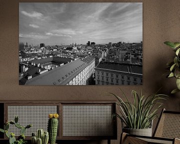 Uitzicht over Wenen, Oostenrijk, in zwart-wit van Bianca Meyering Fotos - BMF