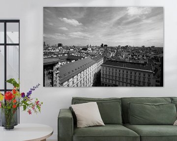 Uitzicht over Wenen, Oostenrijk, in zwart-wit van Bianca Meyering Fotos - BMF