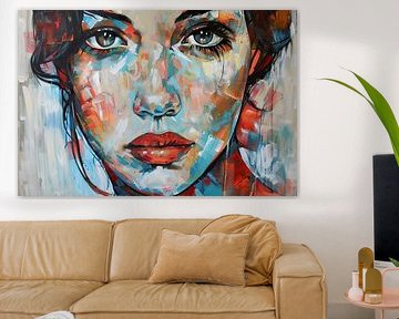 portrait abstrait femme sur Egon Zitter