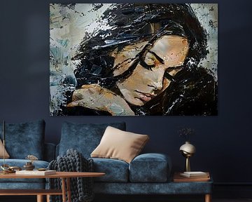 portrait abstrait femme sur Egon Zitter