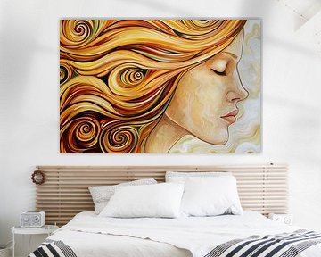 abstract portrait of woman by Egon Zitter