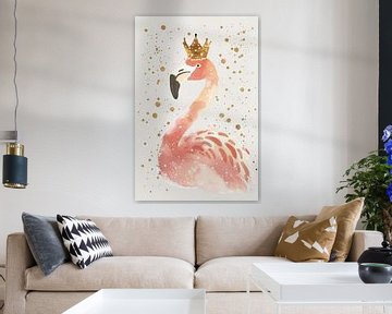 Flamingokoningin van Poster Art Shop