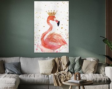 Flamingo Koning van Poster Art Shop