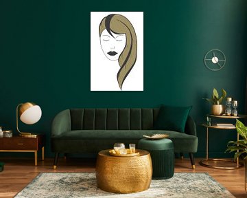 Woman with hair on one side by Wandersti