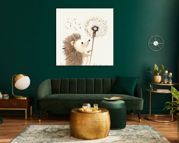 Paardenbloem egel van Poster Art Shop