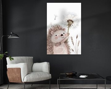 Egelillustratie voor kinderkamer van Poster Art Shop