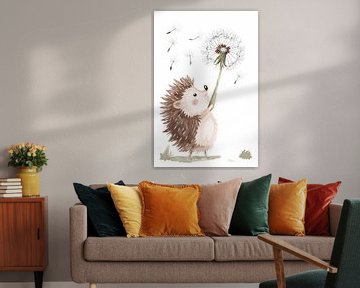 Egelillustratie voor kinderkamer van Poster Art Shop