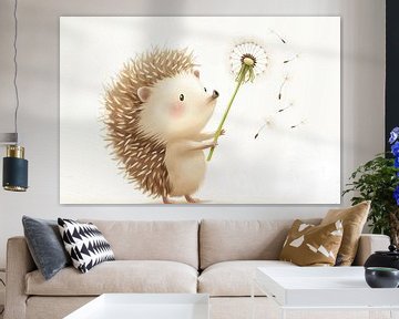 Egelillustratie voor kinderkamer van Poster Art Shop