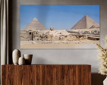 Le Sphinx et les pyramides de Gizeh en été sur Animaflora PicsStock