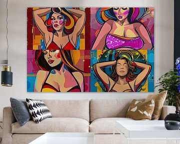 collage femmes portrait sur Egon Zitter