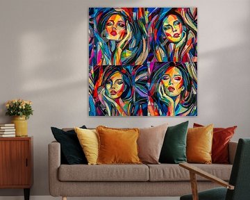 collage femmes portrait sur Egon Zitter