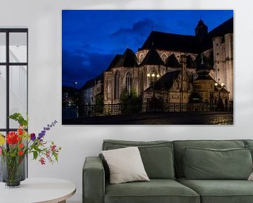 Ghent - St Michael's church at night by Irene Hoekstra