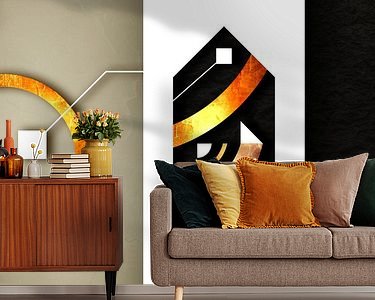 Voorbeeld van het werk in een kamer
