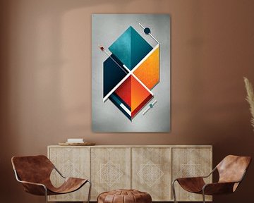 Vierkanten van Mixed media vector arts