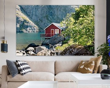 Red Cabin in Nusfjord by swc07