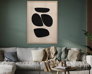 TW living - JAPANDI HANNA - abstract black FIVE van TW living