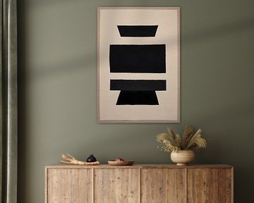 TW living - JAPANDI HANNA - abstract black SEVEN van TW living