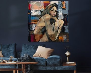 vrouw abstract portret van Egon Zitter