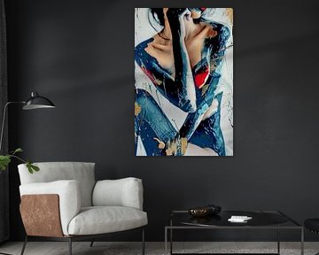 femme portrait abstrait sur Egon Zitter