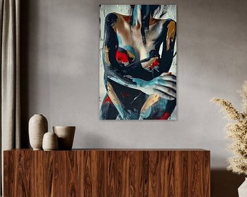 femme portrait abstrait sur Egon Zitter