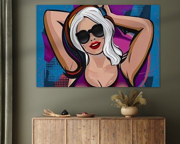 abstract digitaal portret vrouw van Egon Zitter