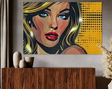 abstract portret pop-art van Egon Zitter
