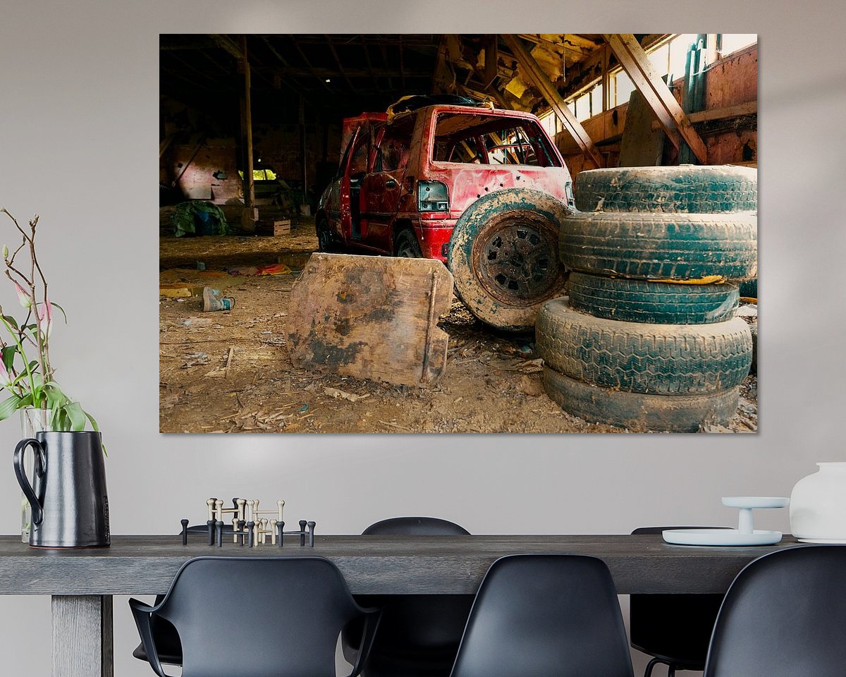 Voorbeeld van het werk in een kamer