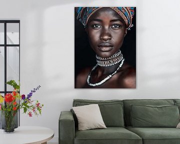 Portrait d'une femme africaine sur Carla Van Iersel