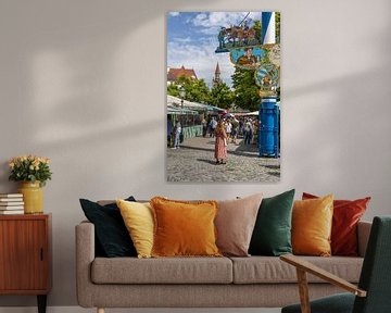 Viktualienmarkt München met meiboom van Sander Groenendijk