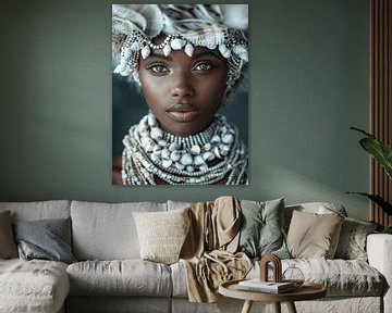 Portrait d'art "White shells&quot ; sur Carla Van Iersel