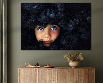 fictief portret met zwarte achtergrond